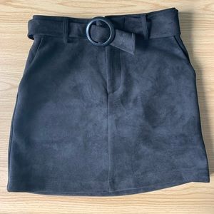 F21 Suede Miniskirt